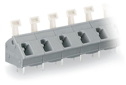 WAGO 256 Series PCB Connector, 8-Contact, 10/10.16mm Pitch, Through Hole Mount, 2-Row, Push Button Termination [256-608]; 225-260