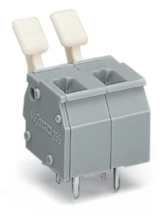 WAGO 255 Series PCB Connector, 3-Contact, 7.5/7.62mm Pitch, Through Hole Mount, 1-Row, Cage Clamp Termination [255-503/333-000]; 225-326