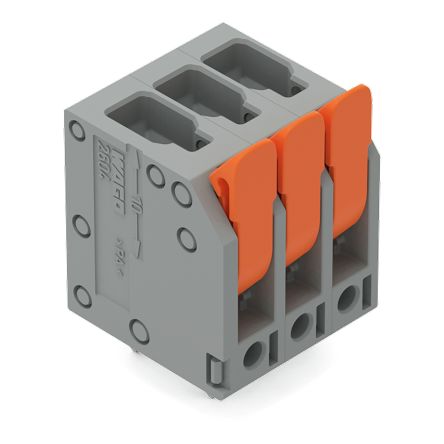 WAGO 2604 Series PCB Connector, 8-Contact, 5mm Pitch, Through Hole Mount, 1-Row, Push-In Cage Clamp Termination [2604-3108]; 225-354
