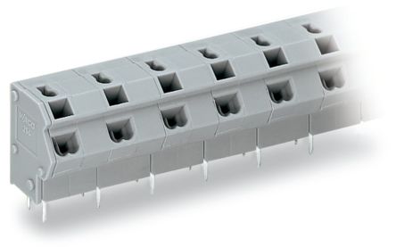 WAGO 254 Series PCB Terminal Block, 8-Contact, 10/10.16mm Pitch, Through Hole Mount, 1-Row, Push Wire Termination [254-358]; 225-355
