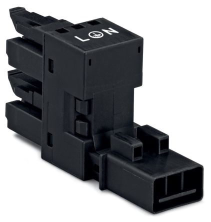 WAGO 890 Series Female Lighting Connector, 3-Pole, Female, 3-Way, Plug-In Mount, 16A, IP20, IP40 [890-634]; 225-361