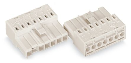 WAGO 267 Series Female Lighting Connector, 7-Pole, Female, 7-Way, Plug-In Mount, 16A [267-501]; 225-390