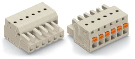 WAGO 2721 Series Female Lighting Connector, 3-Pole, Female, 3-Way, Plug-In Mount, 16A [2721-103/026-000]; 225-395