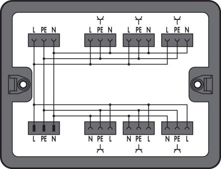WAGO Distribution Block, 4mm², 25A, 250 V, Black [899-631/104-000]; 225-419