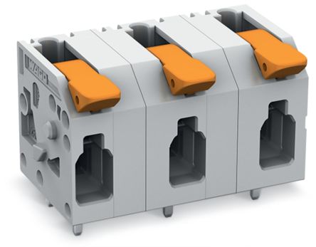 WAGO 2604 Series PCB Connector, 6-Contact, 11.5mm Pitch, Through Hole Mount, 1-Row, Push-In Cage Clamp Termination [2604-1506]; 225-440