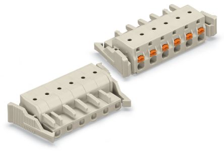 WAGO 2721 Series Female Lighting Connector, 8-Pole, Female, 8-Way, Plug-In Mount, 16A [2721-208/037-000]; 225-480