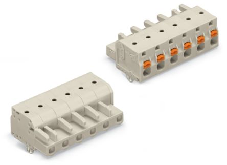 WAGO 2721 Series Female Lighting Connector, 3-Pole, Female, 3-Way, Cable Mount, 16A [2721-203/008-000]; 225-522