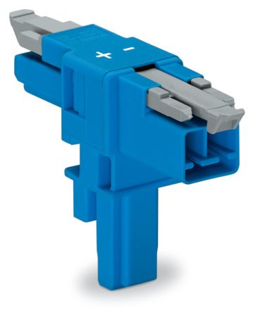 WAGO 890 Series Female Lighting Connector, 2-Pole, Female, 2-Way, Plug-In Mount, 16A, IP20, IP40 [890-1617]; 225-526