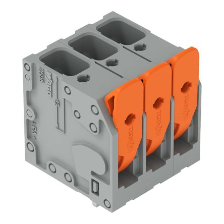 WAGO 2606 Series PCB Connector, 12-Contact, 7.5mm Pitch, Through Hole Mount, 1-Row, Push-In Cage Clamp Termination [2606-3112/020-000]; 225-535