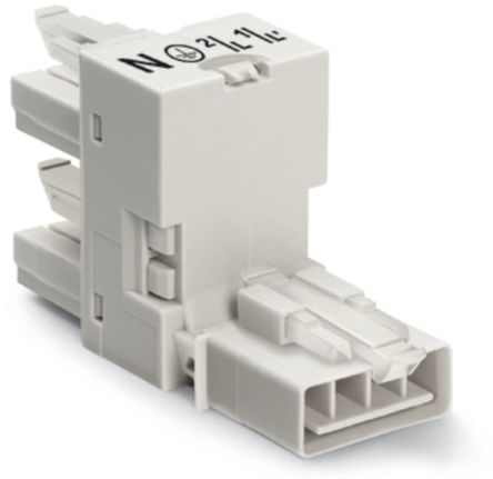WAGO 890 Series Female Lighting Connector, 4-Pole, Female, 4-Way, Plug-In Mount, 16A, IP20, IP40 [890-995]; 225-585