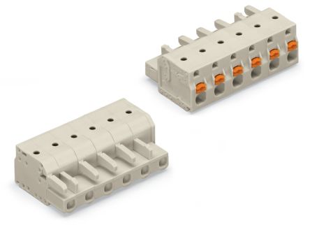 WAGO 2721 Series Female Lighting Connector, 10-Pole, Female, 10-Way, Plug-In Mount, 16A [2721-210/026-000]; 225-591