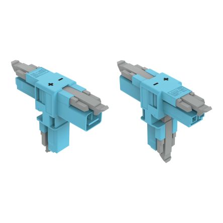 WAGO 890 Series Female Lighting Connector, 2-Pole, Female, 2-Way, Plug-In Mount, 16A, IP20, IP40 [890-1620]; 225-626