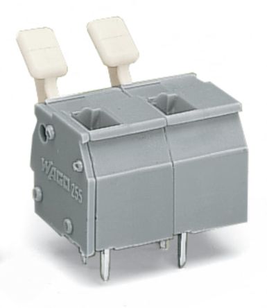 WAGO 255 Series PCB Connector, 4-Contact, 10/10.16mm Pitch, Through Hole Mount, 1-Row, Cage Clamp Termination [255-604/333-000]; 225-668