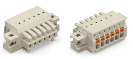 WAGO 2734 Series Female Lighting Connector, 7-Pole, Female, 7-Way, Cable Mount, 10A [2734-107/031-000]; 225-674