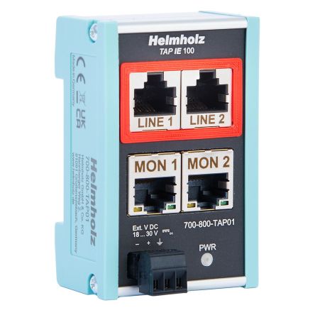 Helmholz GmbH & Co. KG TAP IE 100 Series Ethernet Module for Use with Ethernet Communication, RJ45, 24 V [700-800-TAP01]; 228-167