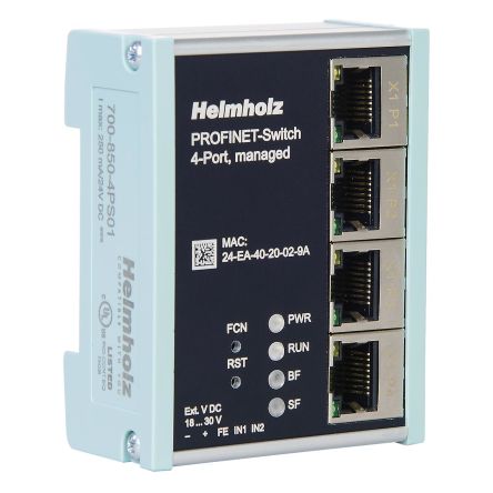 Helmholz GmbH & Co. KG 700-850-4PS01, Managed 4 Port Ethernet Switch [700-850-4PS01]; 228-183