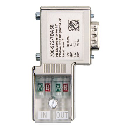 Helmholz GmbH & Co. KG 972-7BA Series BUS Connector for Use with Fieldbus Application, 4.75 → 5.25 V [700-972-7BA50]; 228-237