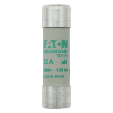 Eaton 32A Slow-Blow Cartridge Fuse, 14 x 51mm [C14M32 CYLINDRICAL FUSE 14 x 51 32A AM 500V AC]; 228-599
