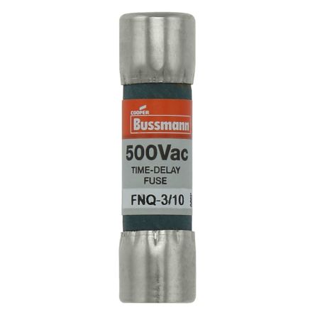 Eaton 300000mA T Nickel Plated Spring Brass (Terminal) Cartridge Fuse, 0.41 x 0.41in [FNQ-3/10]; 228-606