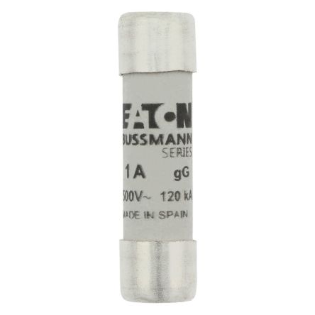 Eaton 1A gG/gL Cartridge Fuse, 10 x 38mm [C10G1 CYLINDRICAL FUSE 10 x 38 1A GG 500V AC]; 228-660