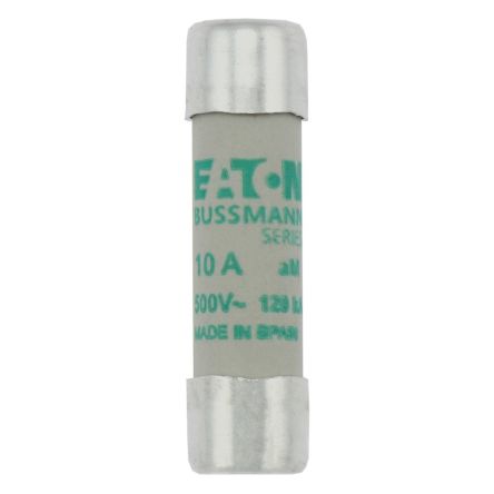 Eaton 10A Slow-Blow Cartridge Fuse, 10 x 38mm [C10M10 CYLINDRICAL FUSE 10 x 38 10A AM 500V AC]; 228-663