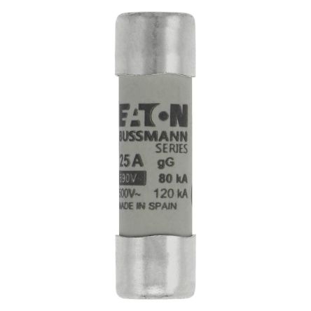 Eaton 25A gG/gL Cartridge Fuse, 14 x 51mm [C14G25]; 228-668