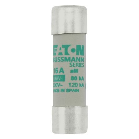 Eaton 16A Slow-Blow Cartridge Fuse, 14 x 51mm [C14M16 CYLINDRICAL FUSE 14 x 51 16A AM 690V AC]; 228-674