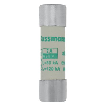Eaton 2A Slow-Blow Cartridge Fuse, 14 x 51mm [C14M2 CYLINDRICAL FUSE 14 x 51 2A AM 690V AC]; 228-675