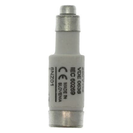 Eaton 6A Slow-Blow Ceramic Cartridge Fuse, 36 x 11mm [6NZ01 FUSE-D01 6A T GL/GG 400VAC E14]; 228-698