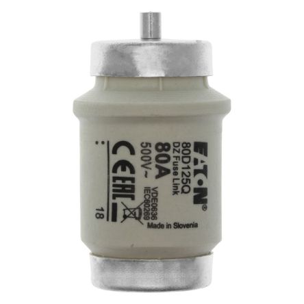 Eaton 80A Tag Fuse, 33 x 56mm, 500V [80D125Q]; 228-708