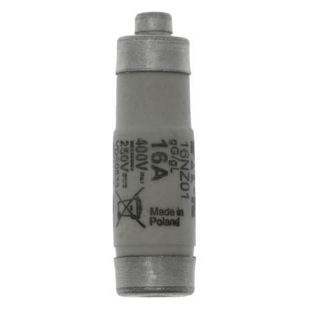 Eaton 16A Bottle Fuse, 400V [16NZ01 FUSE D01 16A 400 VAC T GL/GG E14]; 228-717