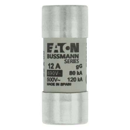 Eaton 12A gG/gL Cartridge Fuse, 22.2 x 58mm [C22G12]; 228-761