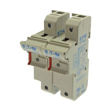 Eaton 125A Fuse Holder for 22.2 x 58mm Fuse, 2P, 700/1000V ac/dc [CH222DIU 2P 22x58 Neon Indicator Fuse Holder]; 228-789