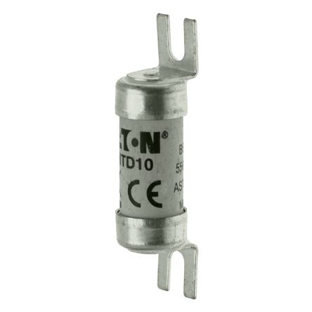 Eaton 10A Tag Fuse, 550V ac [NITD10 10A 550V AC BS88 FUSE]; 228-808