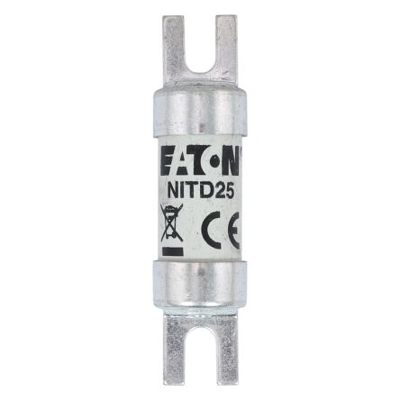 Eaton 25A Tag Fuse, 550V ac [NITD25 25A 550V AC BS88 FUSE]; 228-811