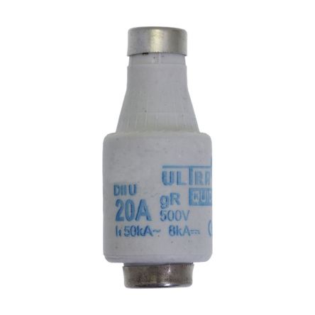 Eaton 20A Bottle Fuse, 500V ac [20D27R FUSE-D2 20A F GR 500VAC E27]; 228-822