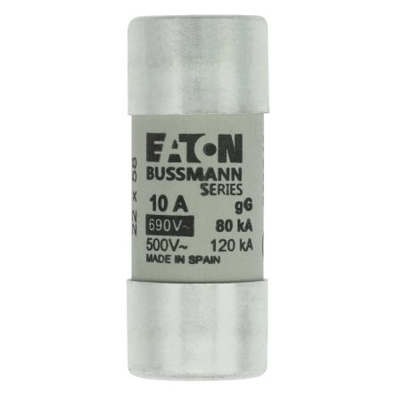 Eaton 10A gG/gL Cartridge Fuse, 22.2 x 58mm [C22G10]; 228-840