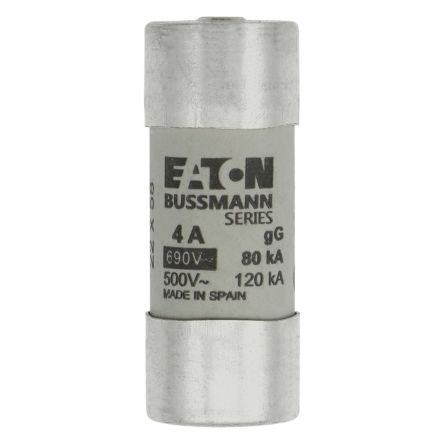 Eaton 4A Cartridge Fuses, 22.2 x 58mm [C22G4S]; 228-844