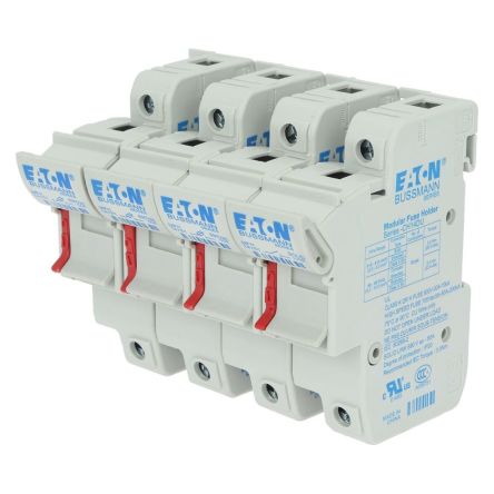 Eaton 50A Fuse Holder for 14 x 51mm Fuse, 3P, 690V [CH143DNU 3P+N 14x51 Fuse Holder]; 228-869