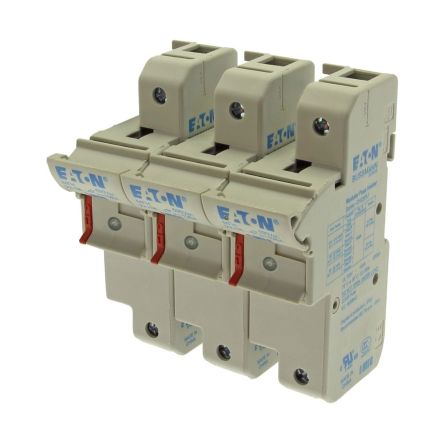 Eaton 125A Fuse Holder for 22.2 x 58mm Fuse, 3P, 690/1000V ac/dc [CH223DIU 3P 22x58 Neon Indicator Fuse Holder]; 228-870