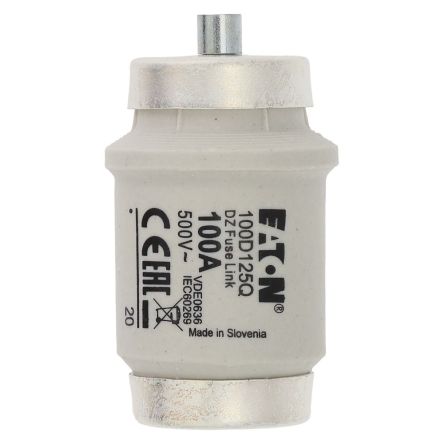 Eaton 100A Tag Fuse, 33 x 60mm, 500V [100D125Q]; 228-897