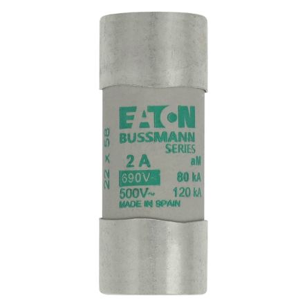 Eaton 2A Slow-Blow Cartridge Fuse, 22.2 x 58mm [C22M2]; 228-925