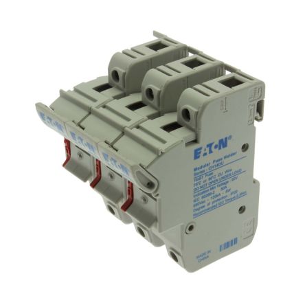 Eaton 50A Fuse Holder for 14 x 51mm Fuse, 3P, 690V [CH143DIU 3P 14x51 Neon Indicator Fuse Holder]; 228-937