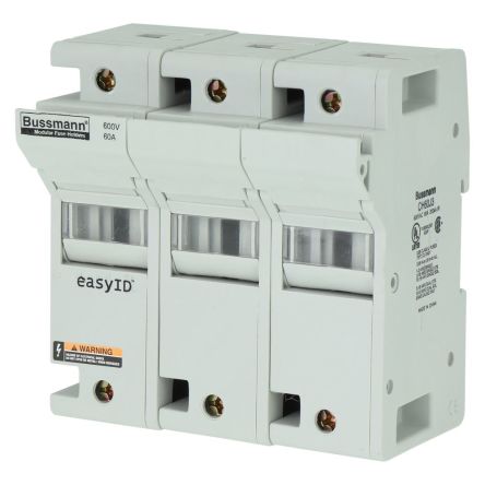 Eaton 60A Fuse Holder for 5 x 5in Fuse, 3P, 600V [CH60J3]; 228-940