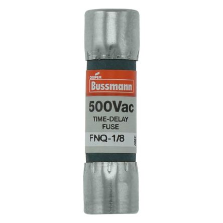 Eaton 125mA T Nickel Plated Spring Brass (Terminal) Cartridge Fuse, 0.41 x 0.41in [FNQ-1/8]; 228-947