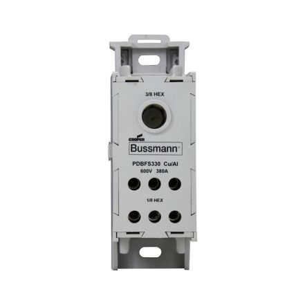 Eaton Distribution Block, 380A, 600 V ac/dc, Grey [PDBFS330]; 228-976