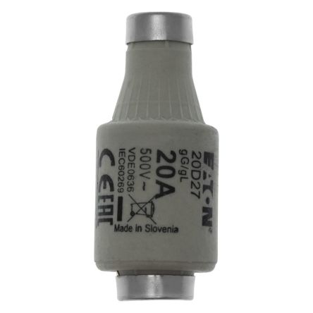 Eaton 20A Bottle Fuse, 500V ac [20D27]; 228-985