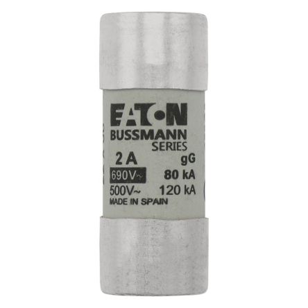 Eaton 2A gG/gL Cartridge Fuse, 22.2 x 58mm [C22G2]; 228-990