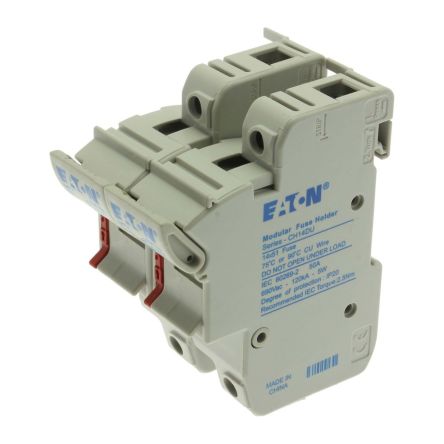Eaton 50A Fuse Holder for 14 x 51mm Fuse, 2P, 690V [CH142DU 2P 14x51 Fuse Holder]; 229-014