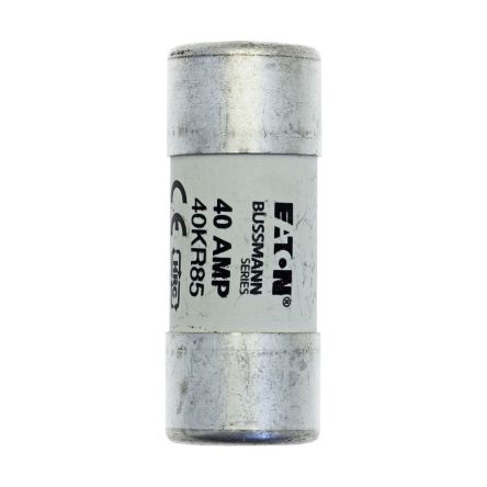 Eaton 40A Cartridge Fuse, 23 x 57mm [40KR85 40A 415V AC HOUSE SERVICE]; 229-035